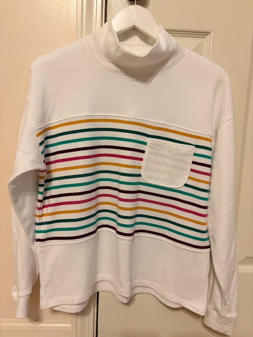 Croft & Barrow Striped Turtleneck Sweatshirt.